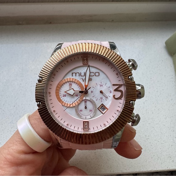 Mulco Pink and Gold Chronograph Watch - Picture 1 of 3